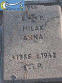 نمونه از سنگ قبرها: آنا میلاک که در 56 سالگی در تهران درگذشت